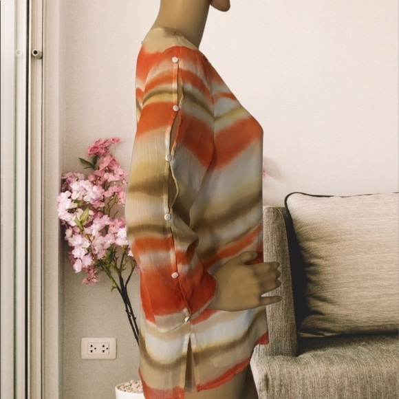 Alfred Dunner-Tye-Dyed Blouse w/lining-EUC-Sz 10 - Picture 7 of 14